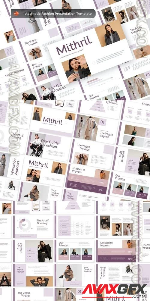 Mithril Aesthetic Fashion PowerPoint Template