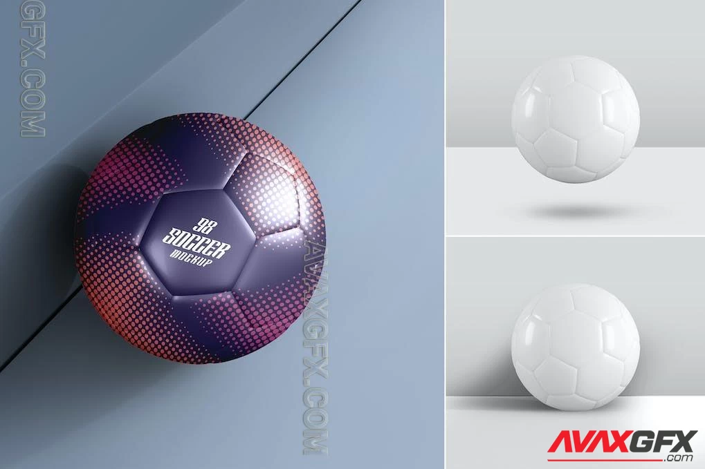 Soccer Ball Psd Mockup Set