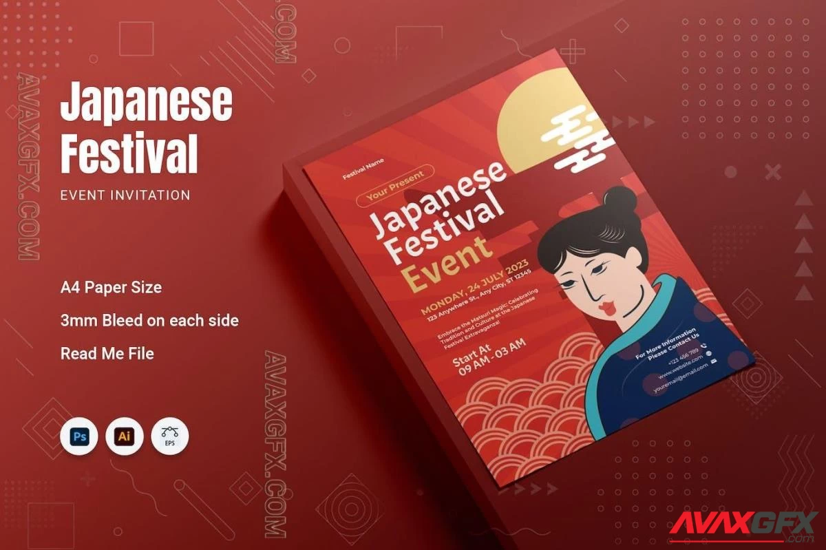 Japanese Festival Event Invitation