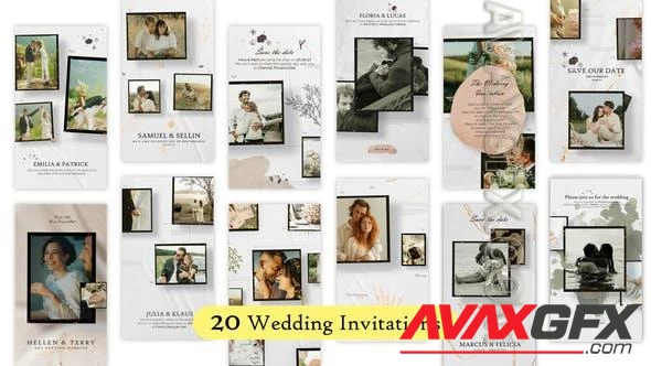 20 Glamorous Wedding Invitation Reels and Stories 48199304 [Videohive]