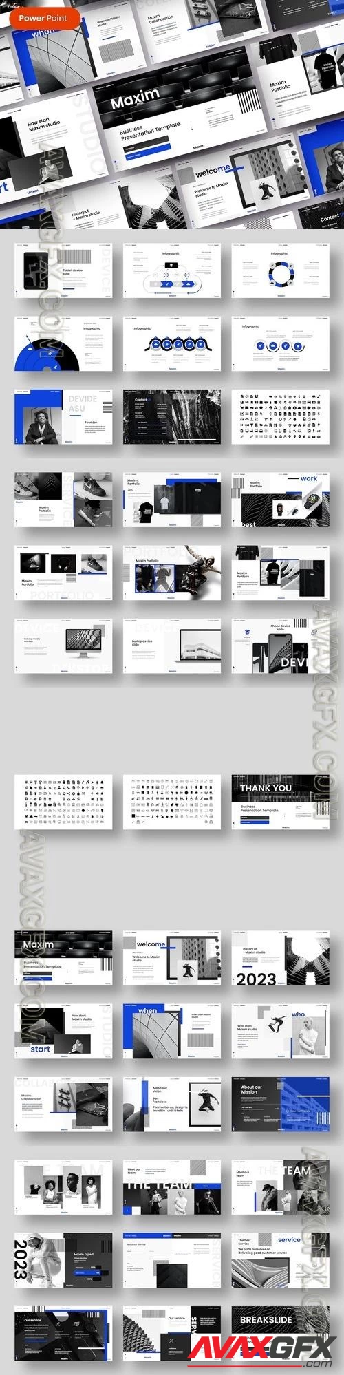 Maxim - Business PowerPoint Template [PPTX]