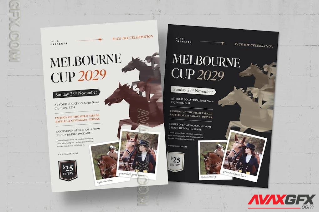 Melbourne Cup Flyer Template P2DFZ6D