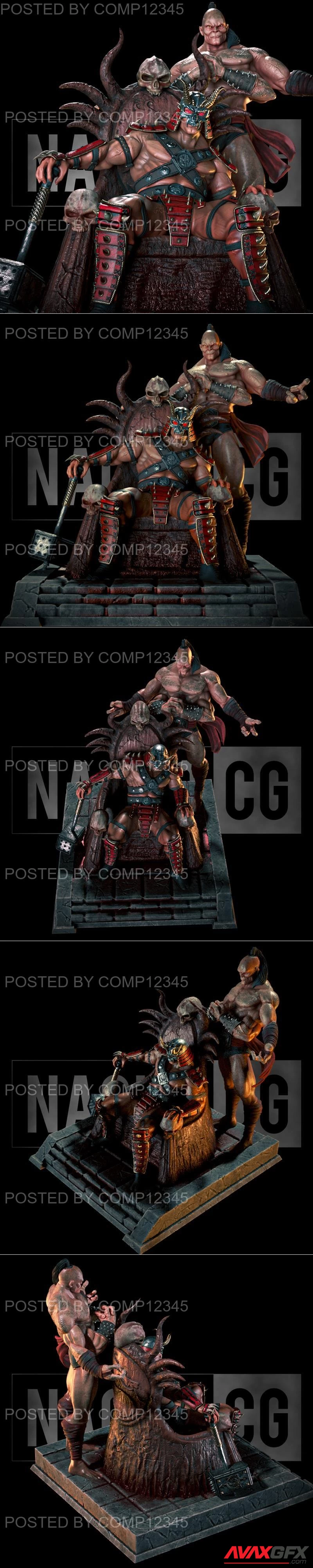 Fan Art Diorama MK Shao Kahn and Goro