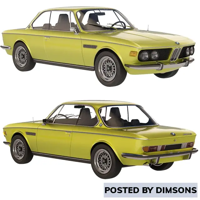 Vehicles, cars BMW E9 1968 - 3D Model