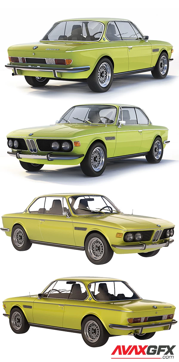 BMW E9 1968 3D Model