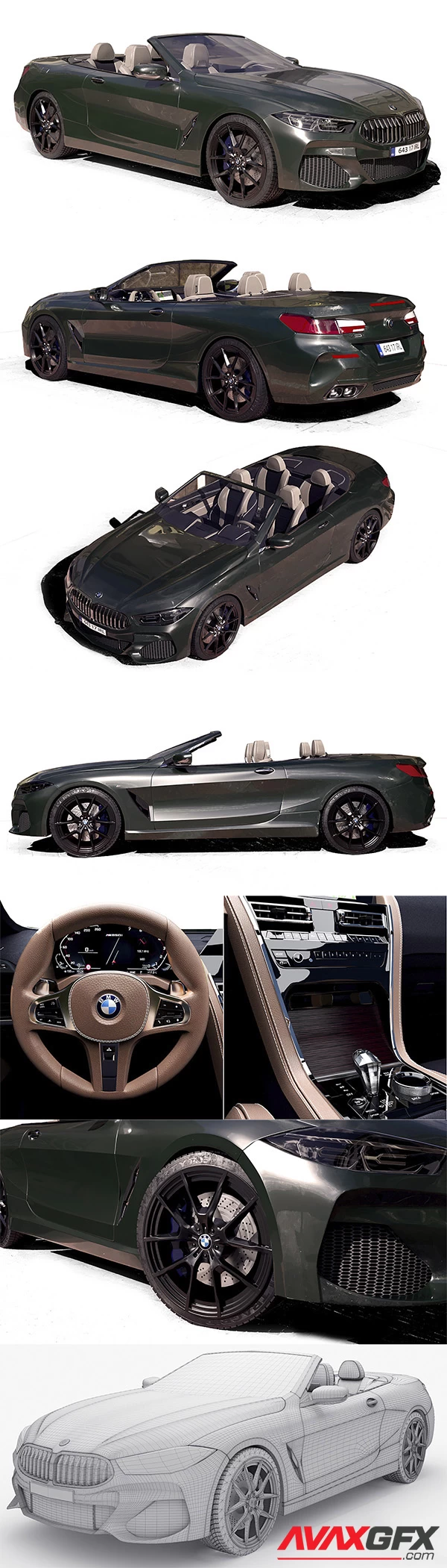 BMW M850i Convertible 3D Model