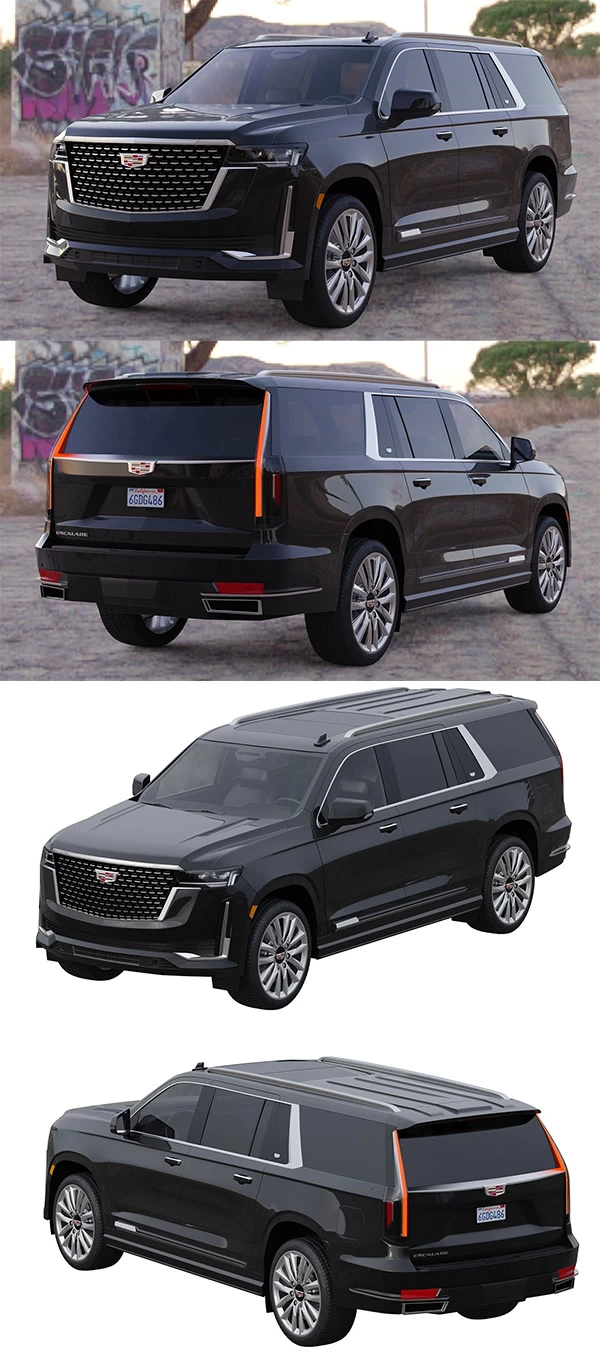 Cadillac Escalade ESV Luxury 2021 3D Model