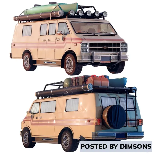 Vehicles, cars Chevrolet van - 3D Model