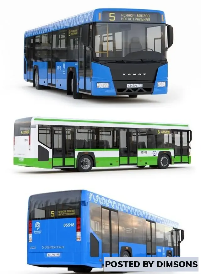 Vehicles, cars City Bus - 3D Model