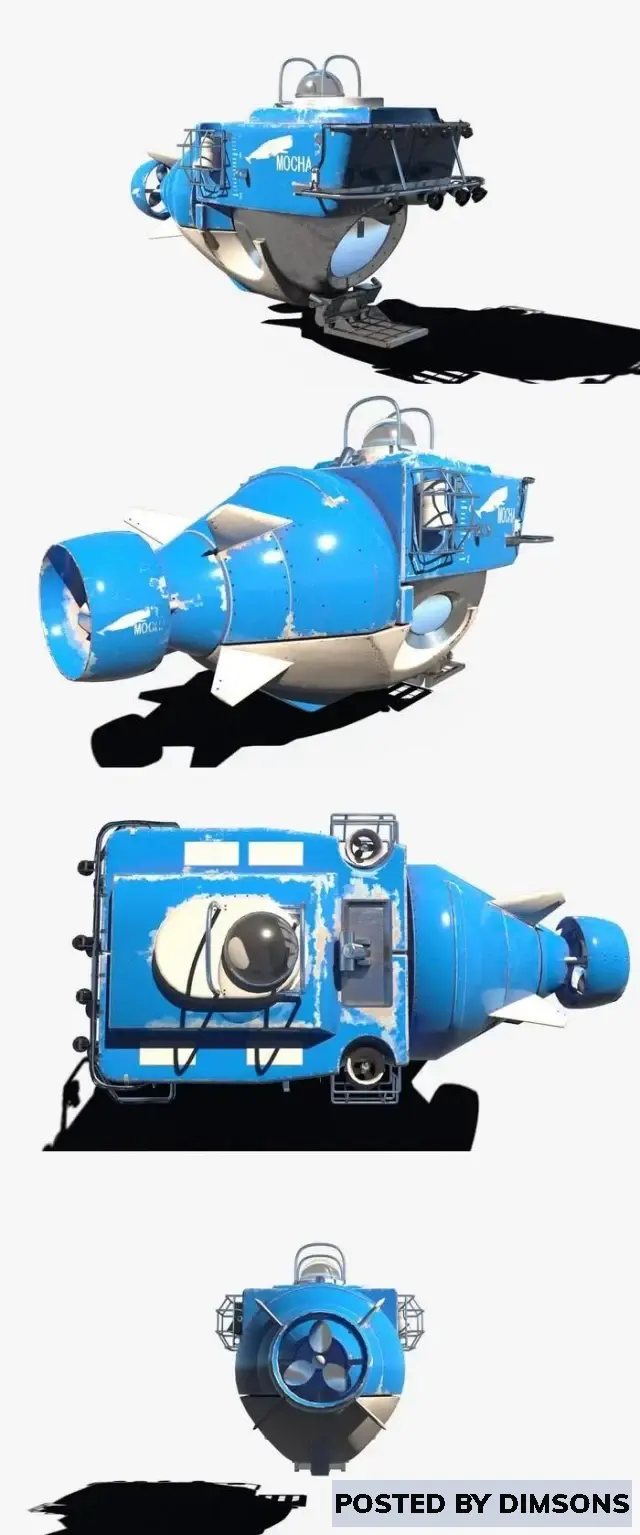 Watercraft DeepSea Vehicle Mocha - 3D Model