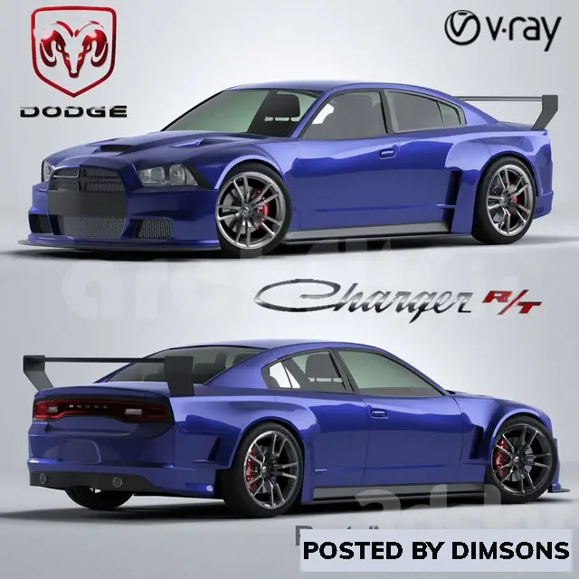 Vehicles, cars Dodge Charger 2012 Restyling - 3D Model