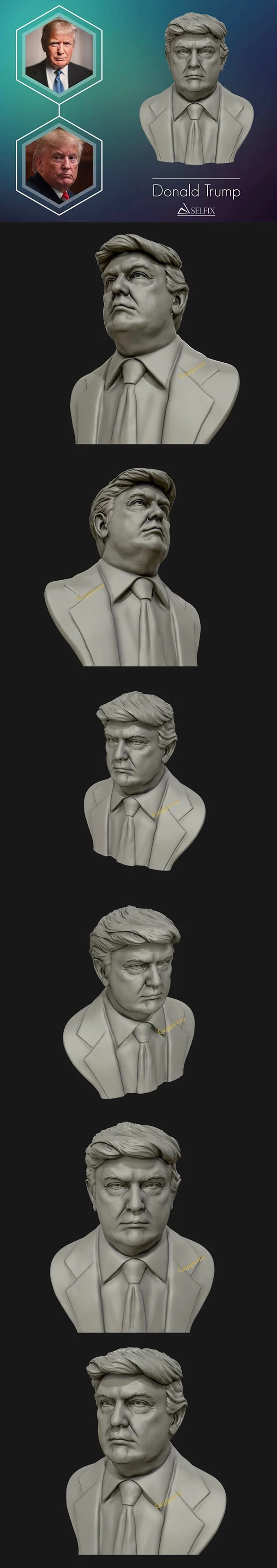 Donald Trump 3D Sculpture 3D print