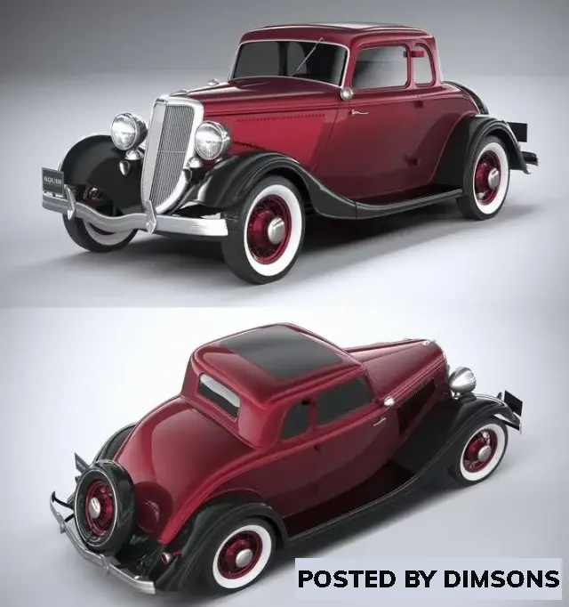 Vehicles, cars Ford Coupe 1934 - 3D Model