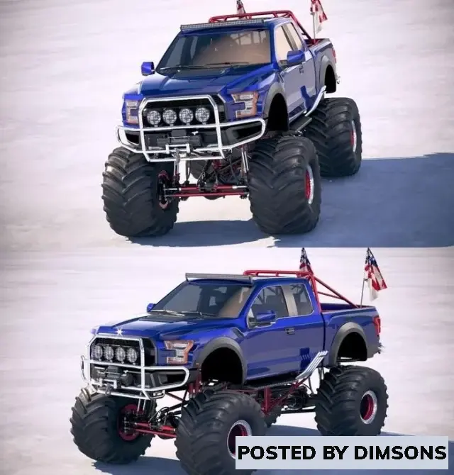 Vehicles, cars Ford F-150 Raptor Monster Truck 2019 - 3D Model