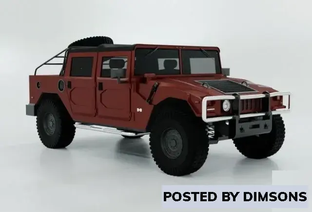 Vehicles, cars HUMMER H1 PICKUP SOFT ROOF - 3D Model