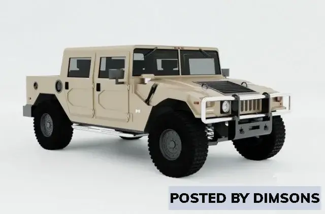 Vehicles, cars HUMMER H1 PICKUP - 3D Model