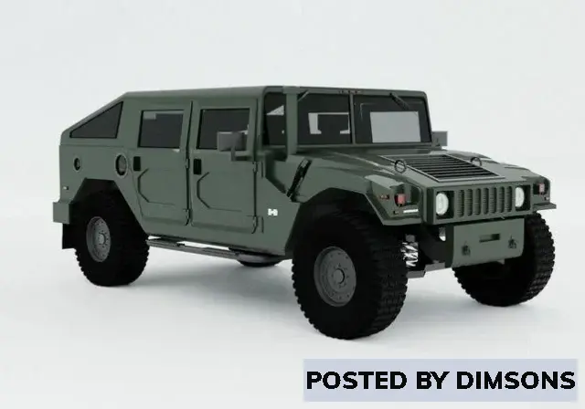 Vehicles, cars HUMVEE 1993 old HUMMER H1 - 3D Model