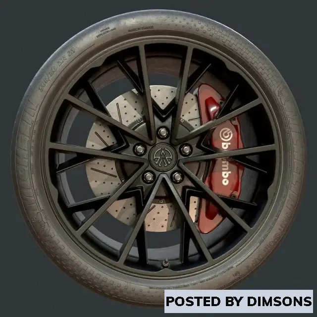 Vehicles, cars HyperCar Wheel - 3D Model