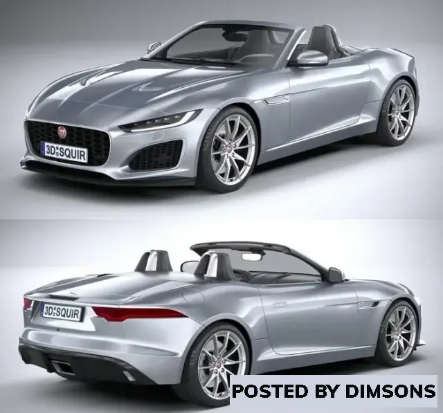 Vehicles, cars Jaguar F-Type Regular Convertible 2021 - 3D Model