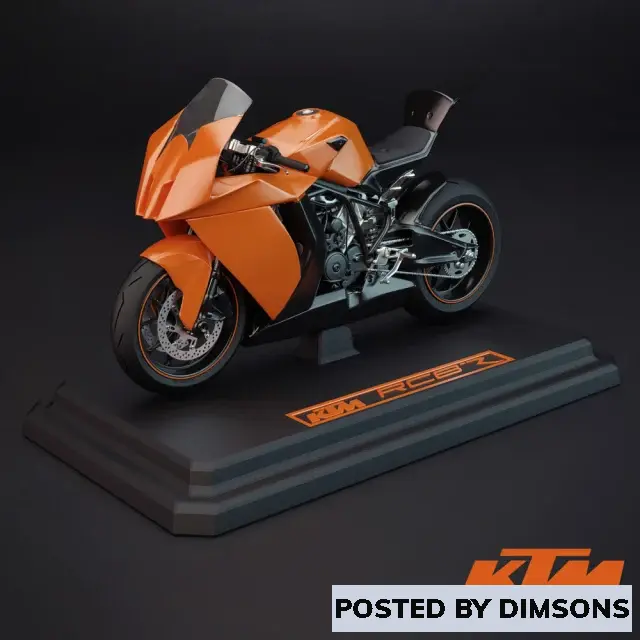 Bikes KTM RC8 R Track - 3D Model