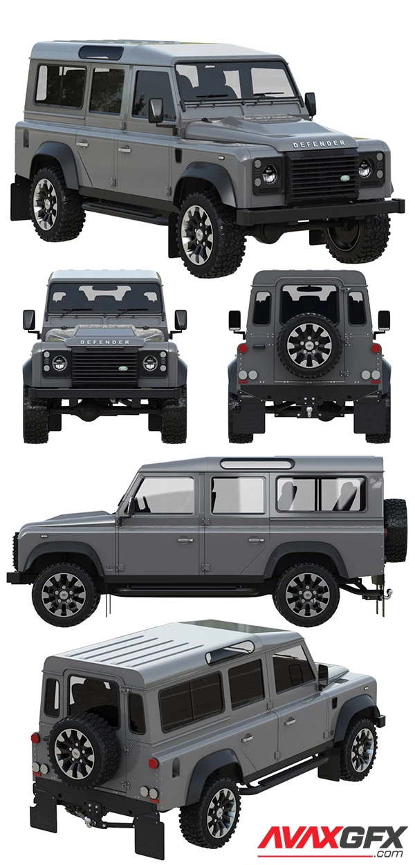 Land Rover Defender Works V8 4-door 2018 3D Model