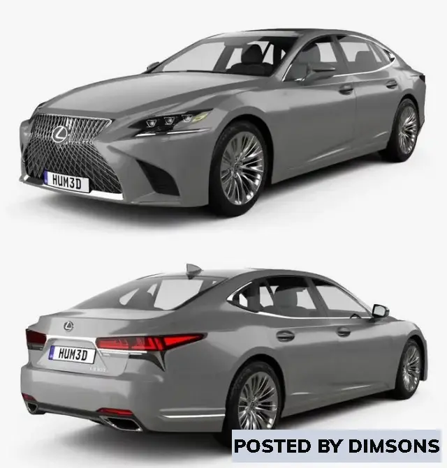 Vehicles, cars Lexus LS 2020 grey - 3D Model