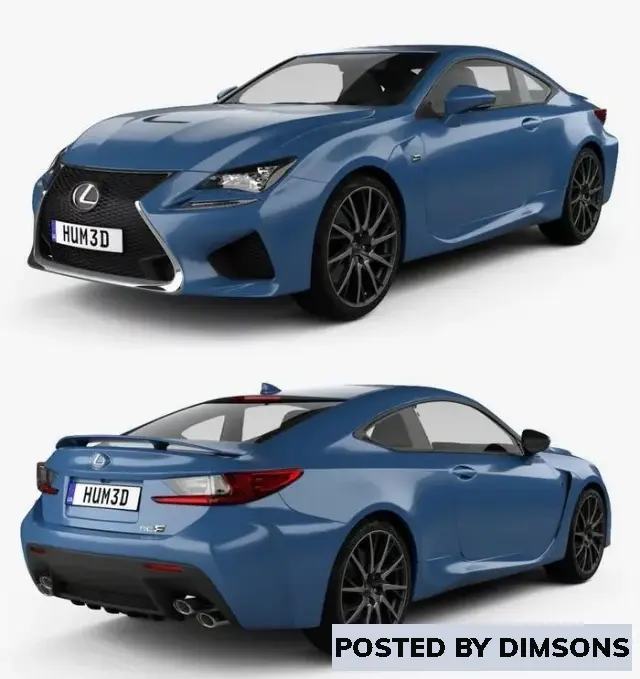 Vehicles, cars Lexus RC F 2017 - 3D Model