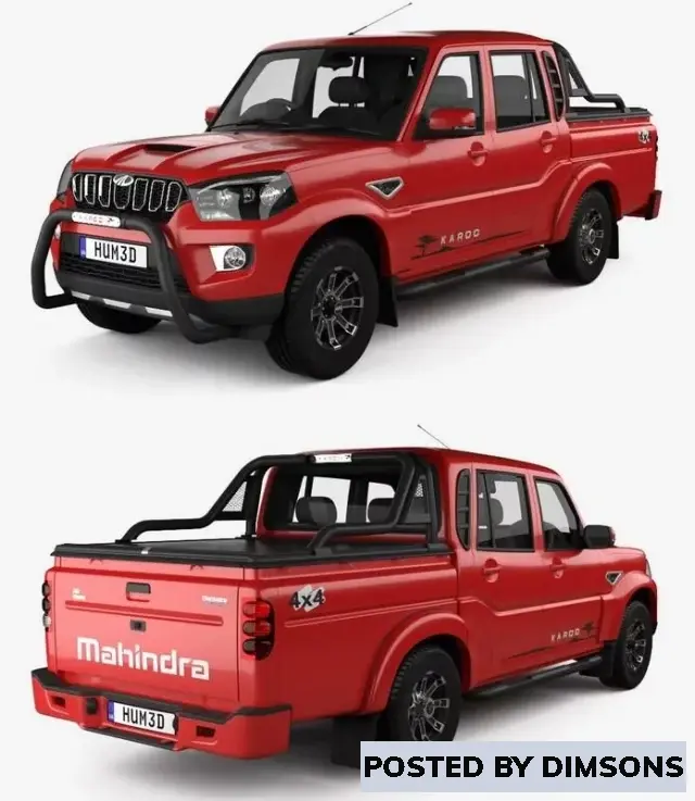 Vehicles, cars Mahindra Pik Up Double Cab Karoo 2022 - 3D Model