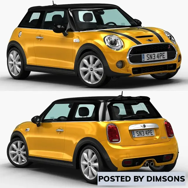 Vehicles, cars Mini Cooper S - 3D Model