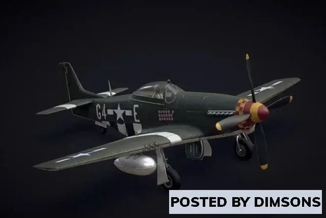Aircraft P-51D Mustang Fighter - 3D Model