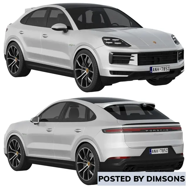 Porsche Cayenne EHybrid Coupe 2024 3D Model