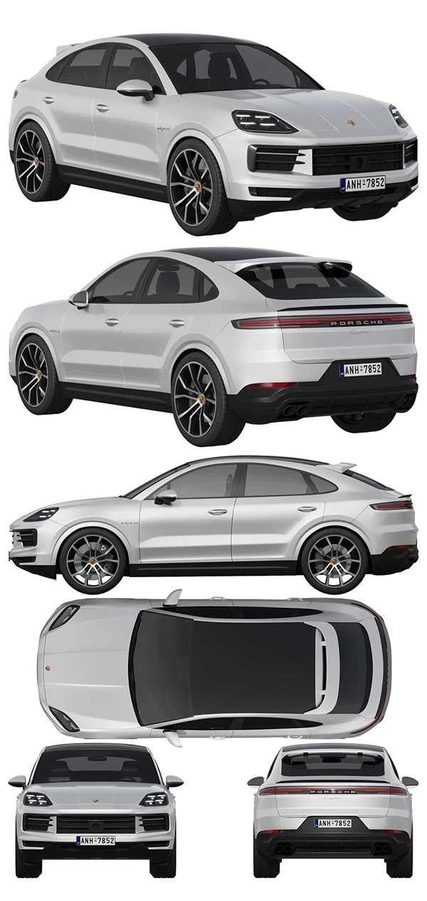 Porsche Cayenne E-Hybrid Coupe 2024 3D Model