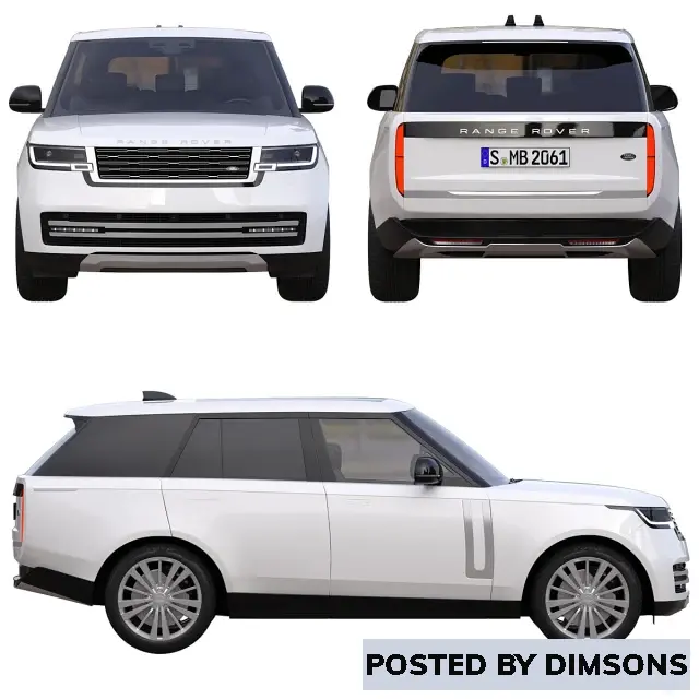 Vehicles, cars Range Rover 2022 white - 3D Model