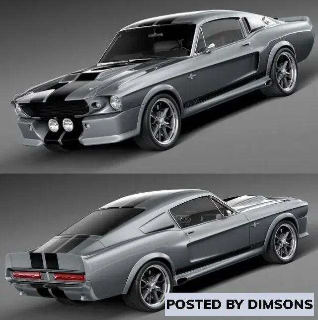 Vehicles, cars Shelby GT500 Eleanor 1967 - 3D Model