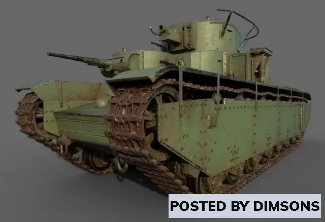 Military Soviet Heavy Tank T-35 - 3D Model