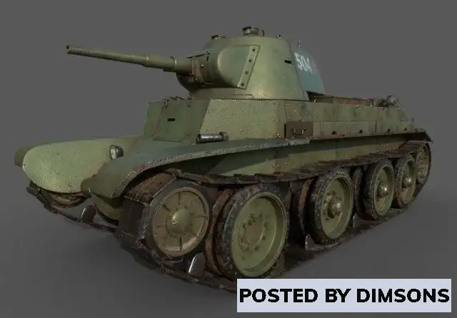 Military Soviet Tank BT-7 - 3D Model