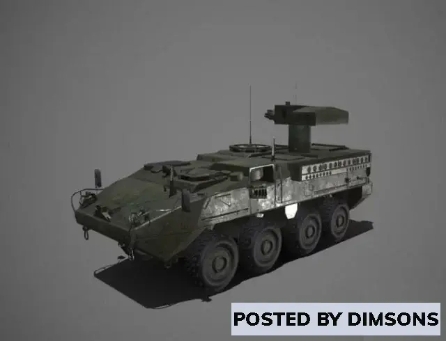 Military Stryker Assault Vehicle - 3D Model