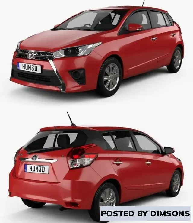 Vehicles, cars Toyota Yaris 5-door hatchback 2014 - 3D Model