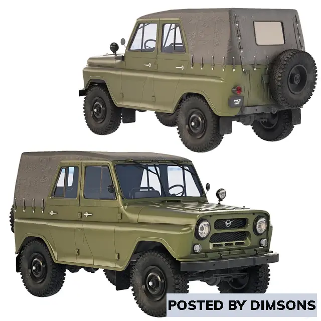 Vehicles, cars UAZ 469 1970 - 3D Model