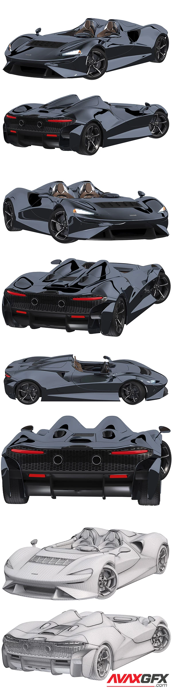 McLaren Elva Sport Hypercar 3D Model