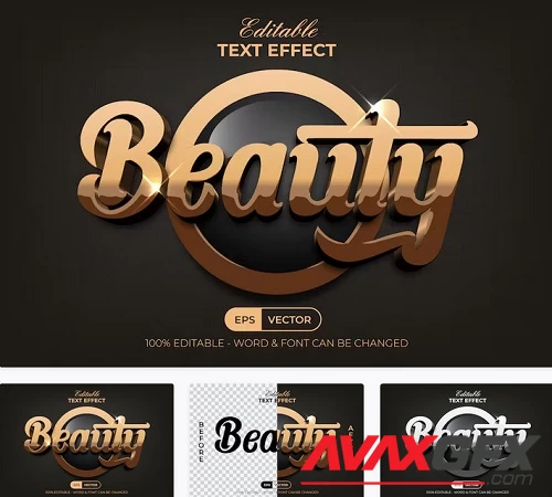 Beauty Text Effect Gold Style - 42306132