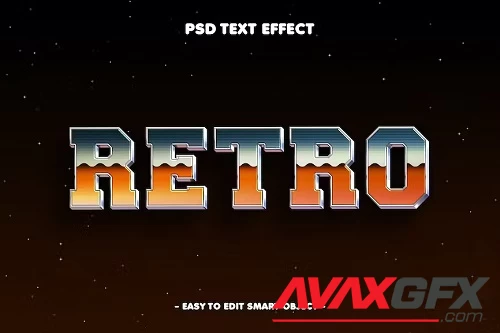 Retro 3D PSD Text Effect - RJEKFMK