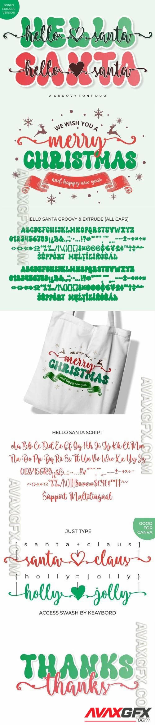 Hello Santa Font Duo