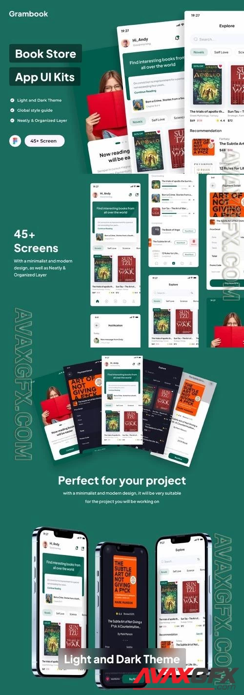 Grambook - Book Store Apps UI Kits UI8