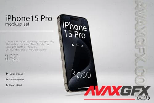 IPhone 15 Pro Max Mockup Set