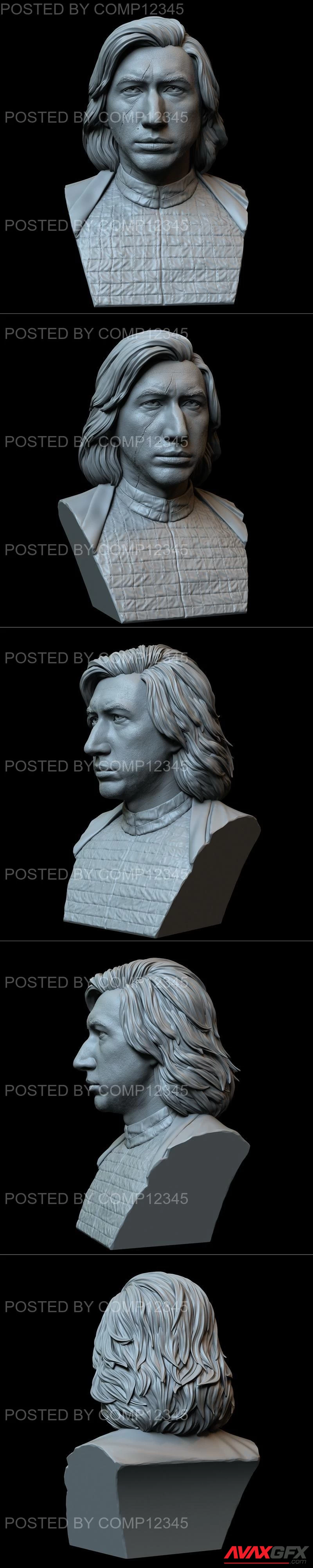 Kylo Ren aka Ben Solo (Adam Driver) from Star Wars Bust