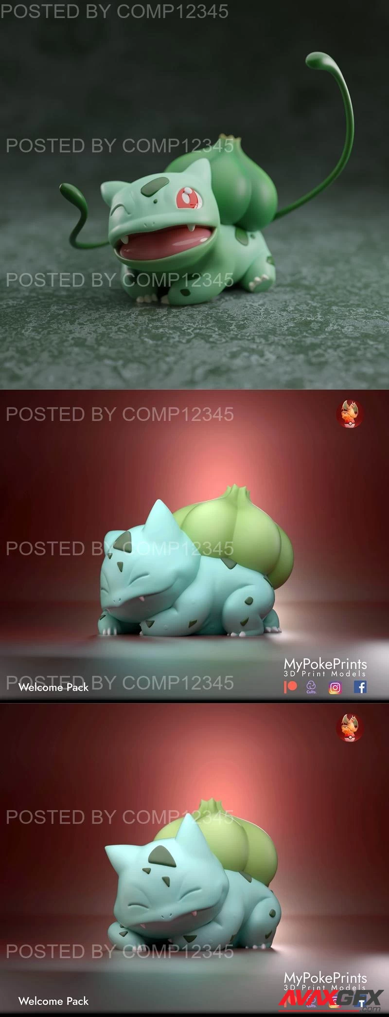 MyPokePrints - Bulbasaur 1-2