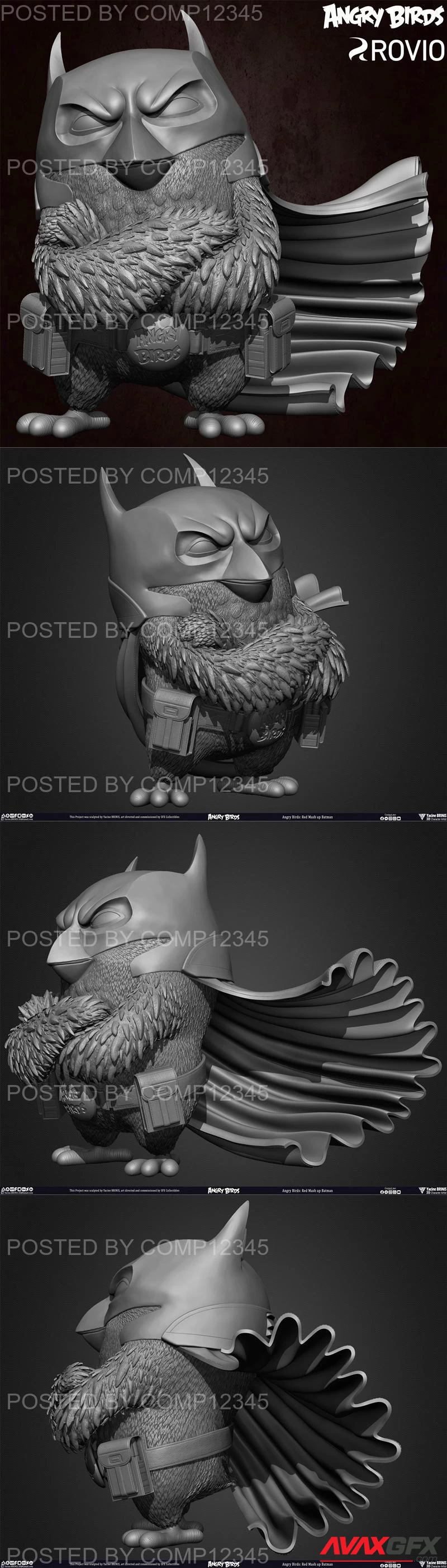 Red Mash-Up Angry Birds Batman