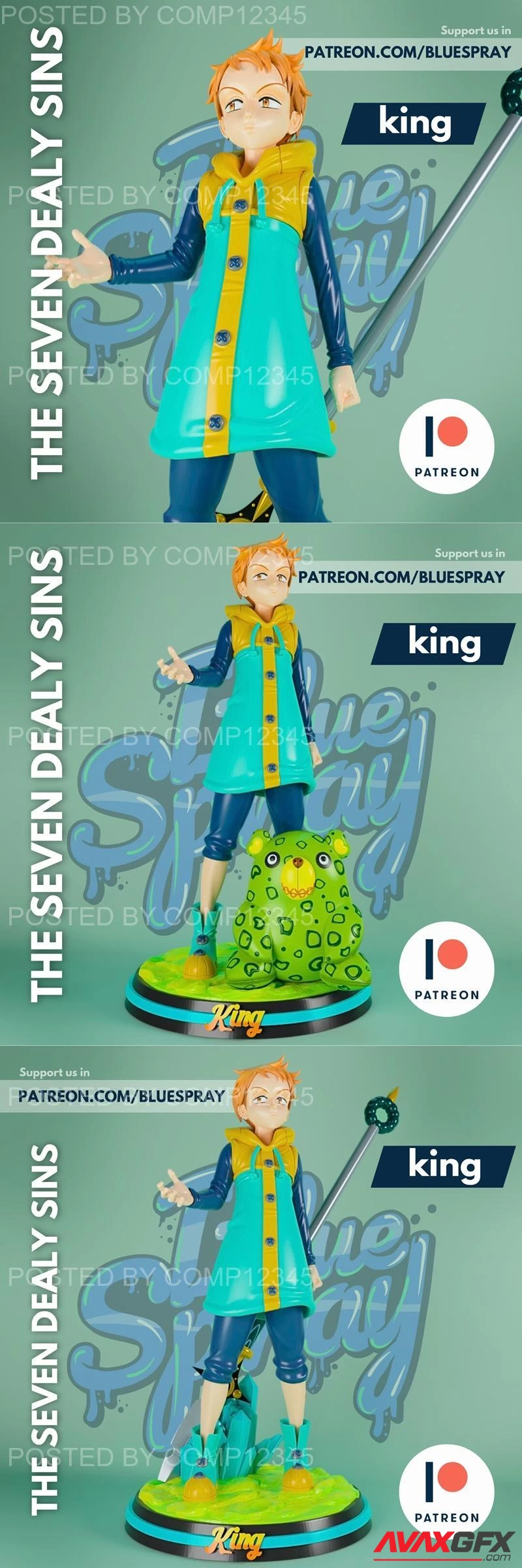 King Sculpture (seven deadly sins)