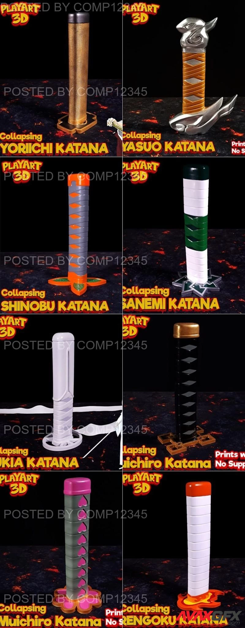 PlayArt3D Katana Pack